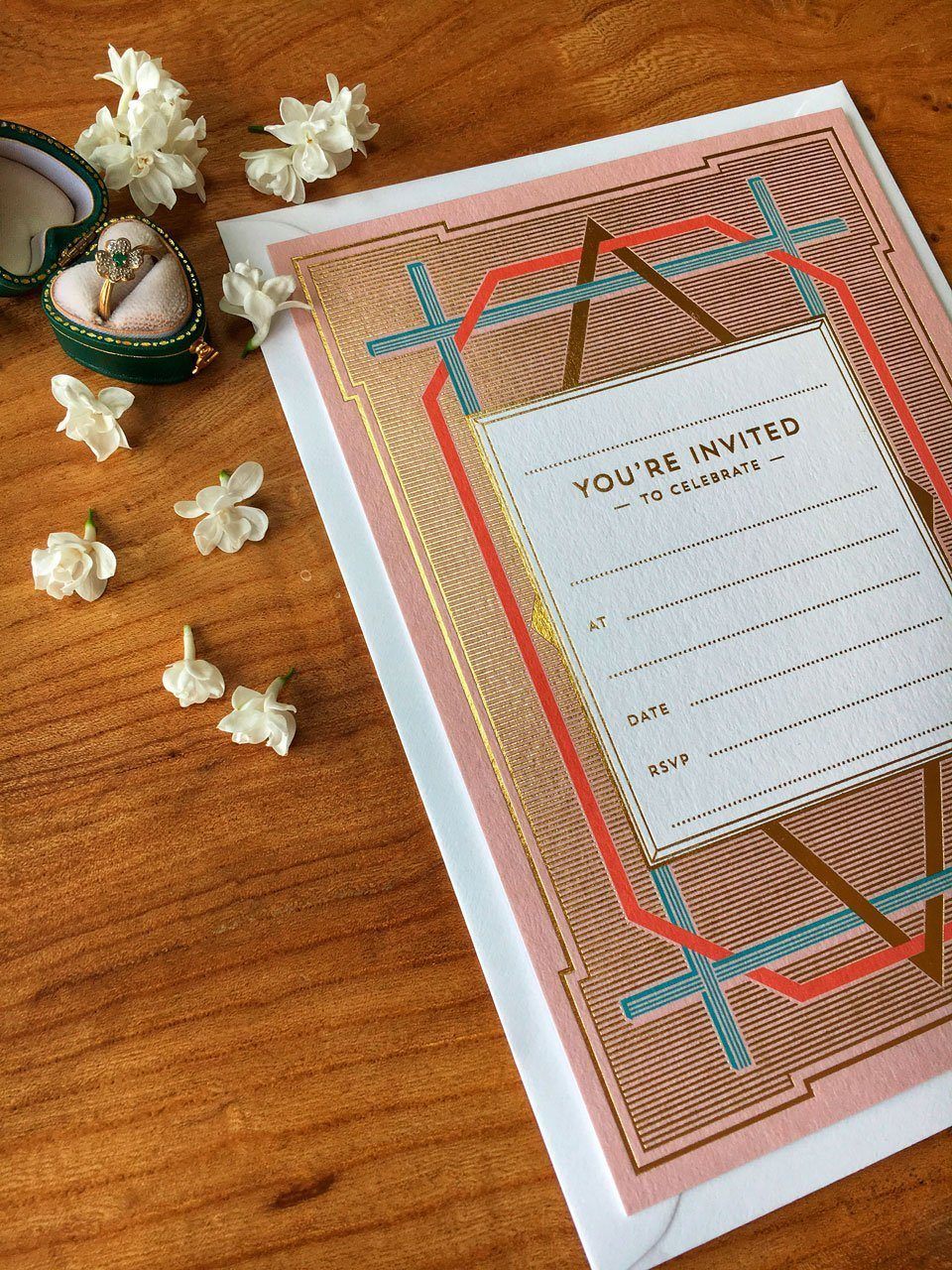 Art Deco Invitation (Pack of 50) - NO ENVELOPES - Image 2