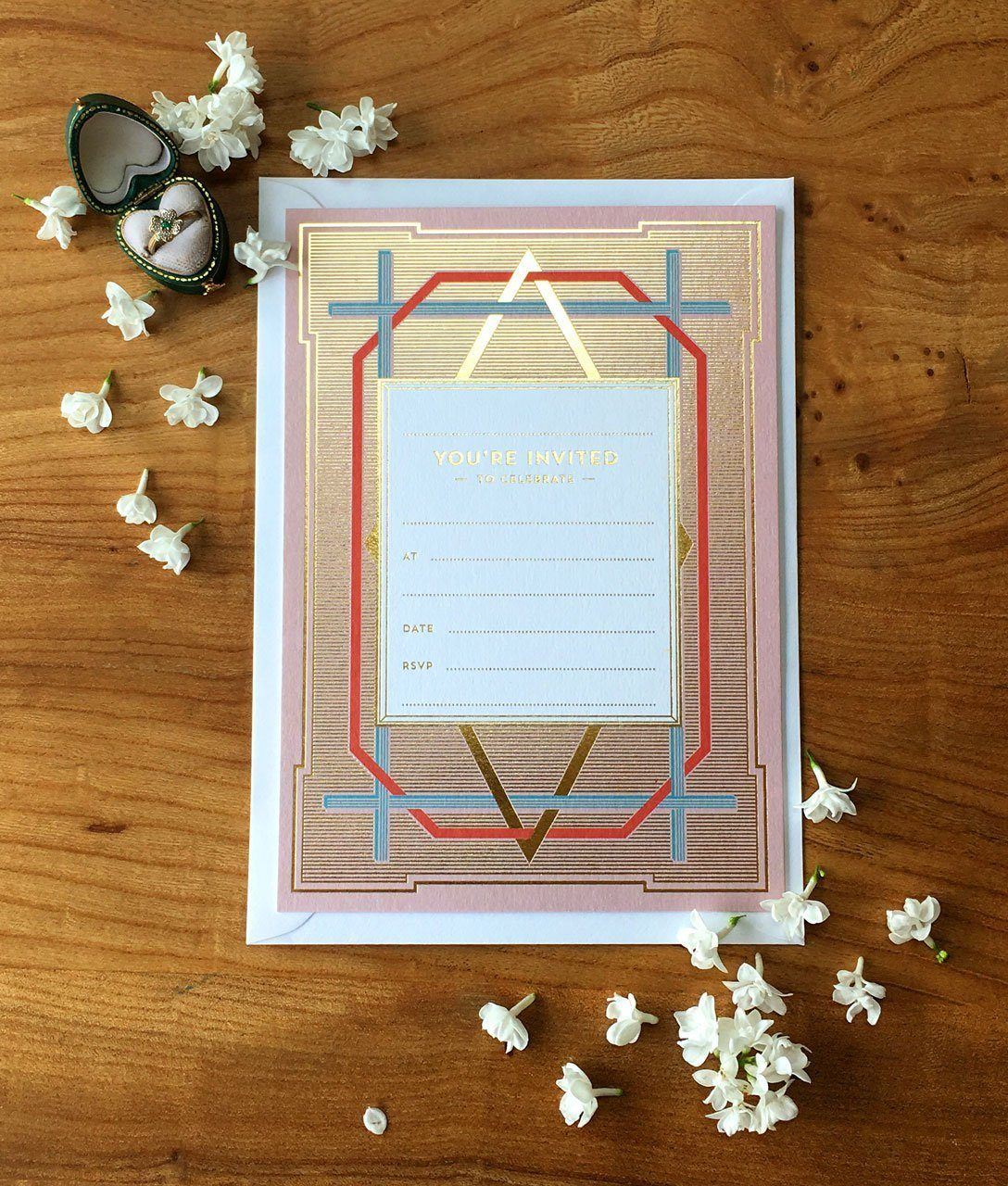 Art Deco Invitation (Pack of 50) - NO ENVELOPES - Image 3
