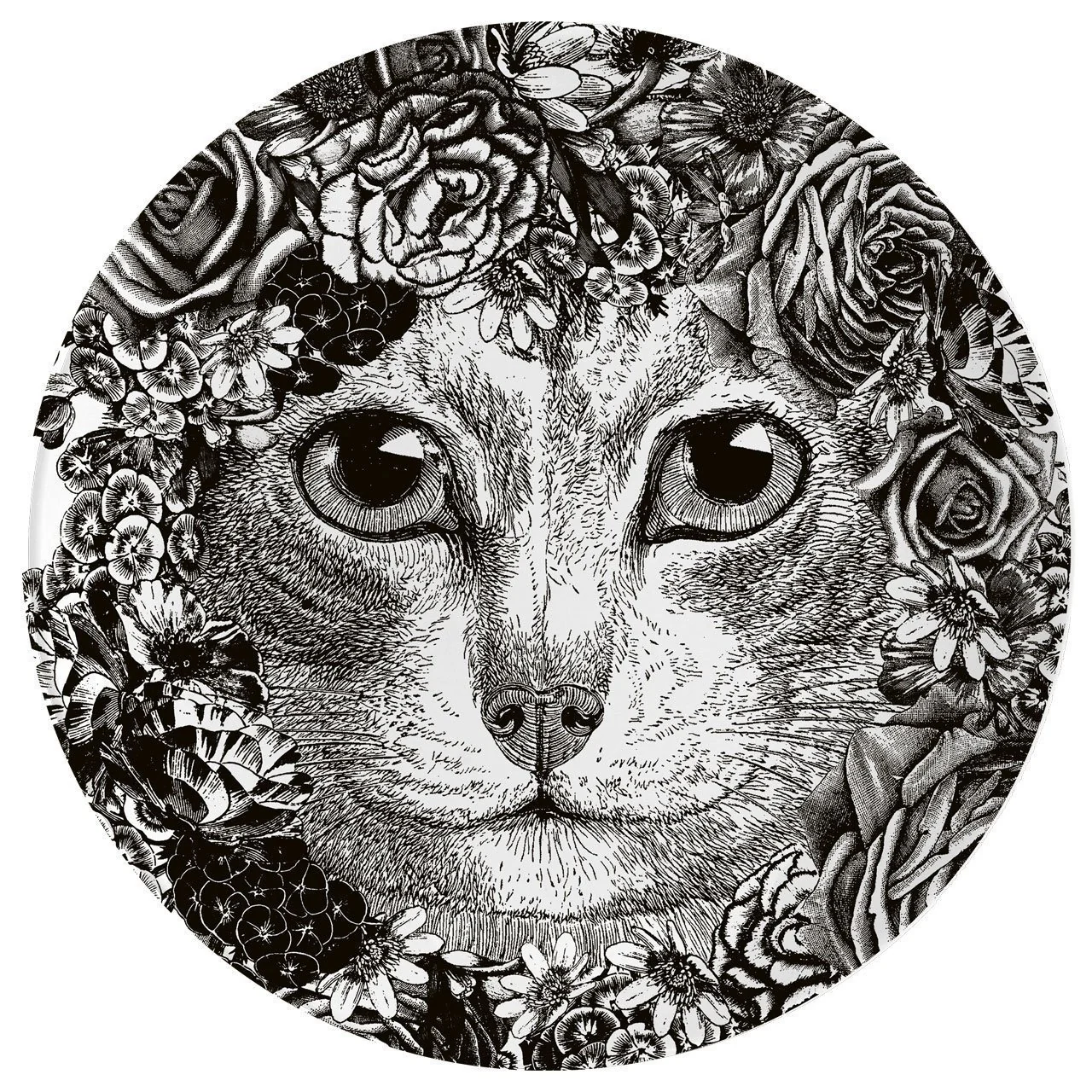 Flower Cat Fine China 10" Plate - Image 3