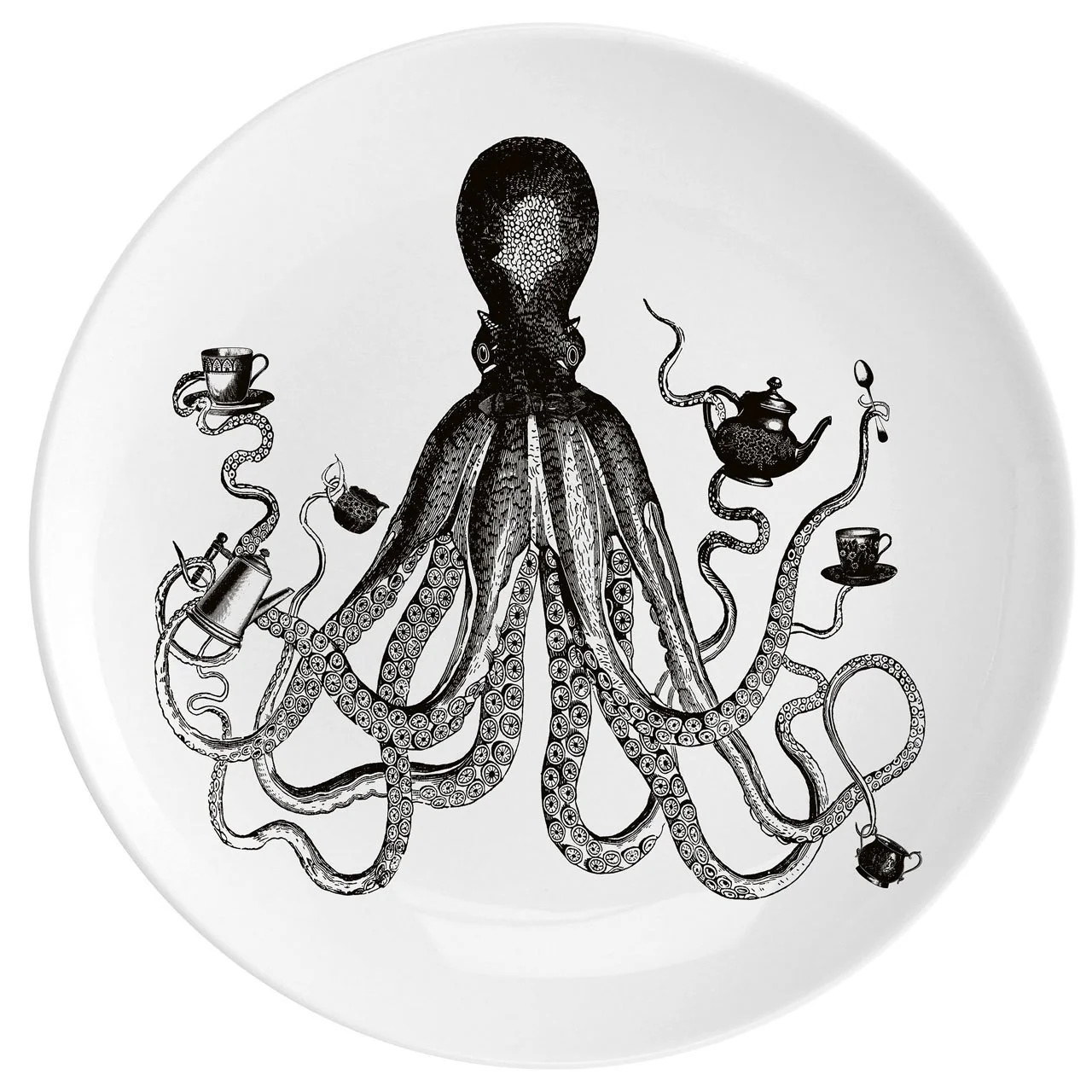 Octopus For Tea Fine China 10" Plate - Image 3