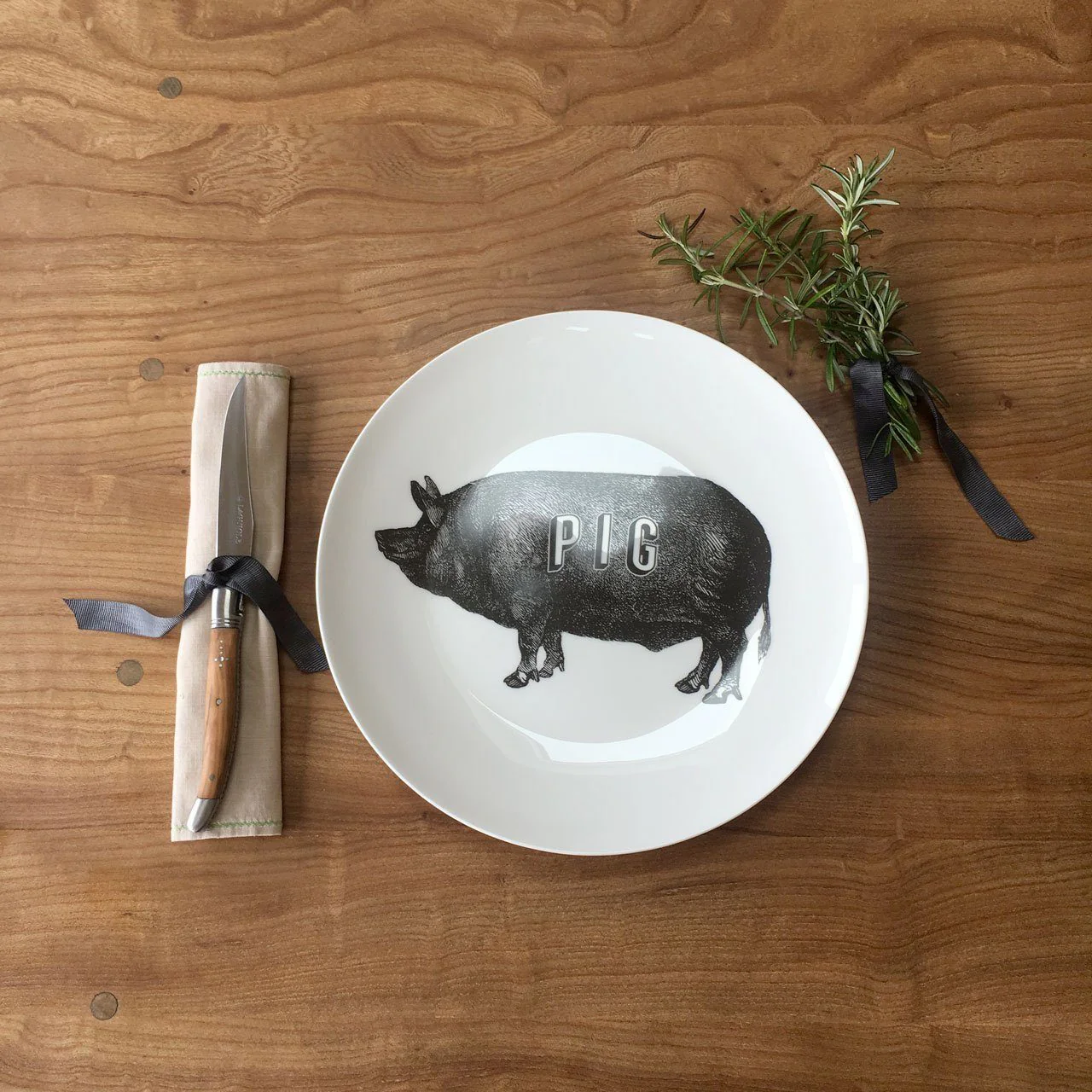 Pig Fine China 10" Plate - Image 3