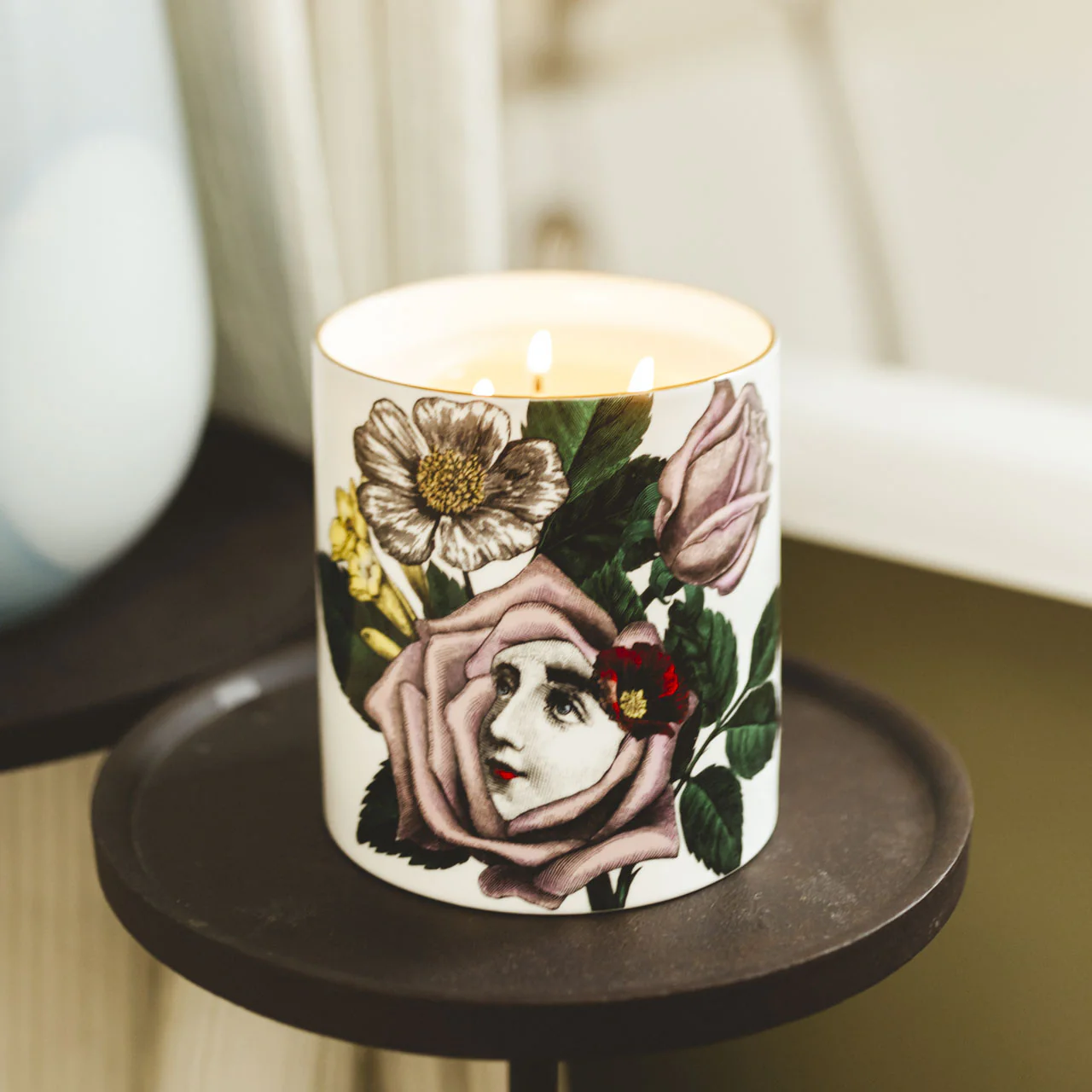Rosa 3 Wick Scented Ceramic Candle - Image 3