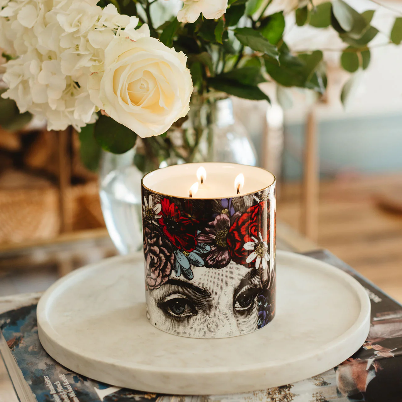 The Flower Lady 3 Wick Ceramic Candle ✨Special Edition✨ - Image 3