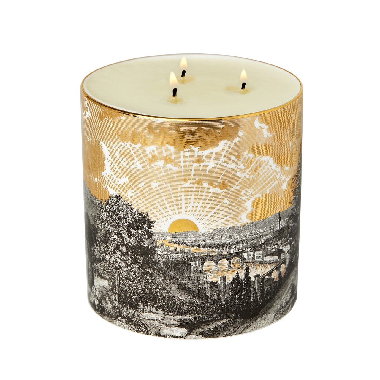 The Tuscan Sunset 3 Wick Scented Ceramic Candle - Image 3
