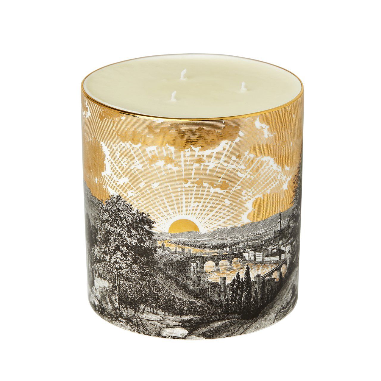 The Tuscan Sunset 3 Wick Scented Ceramic Candle - Image 4